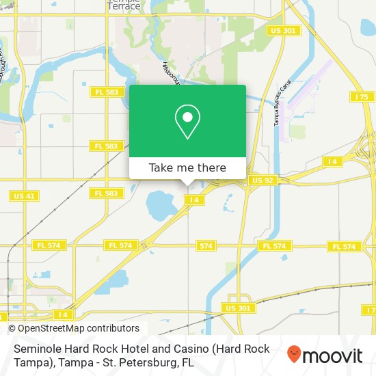 Seminole Hard Rock Hotel and Casino (Hard Rock Tampa) map