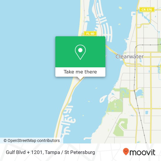 Mapa de Gulf Blvd + 1201