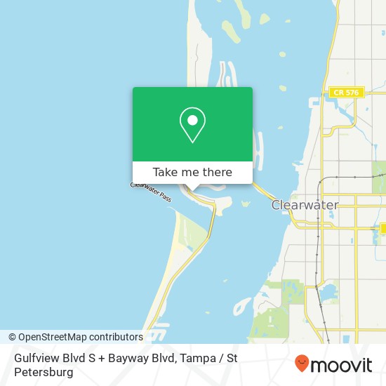 Gulfview Blvd S + Bayway Blvd map