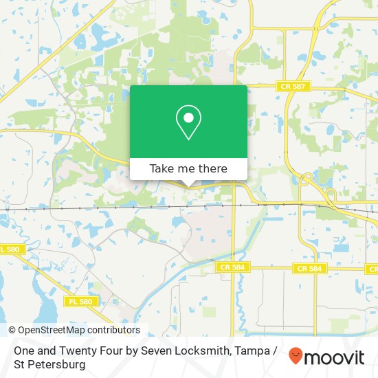 One and Twenty Four by Seven Locksmith map