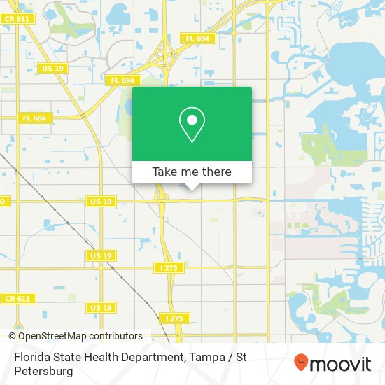 Mapa de Florida State Health Department