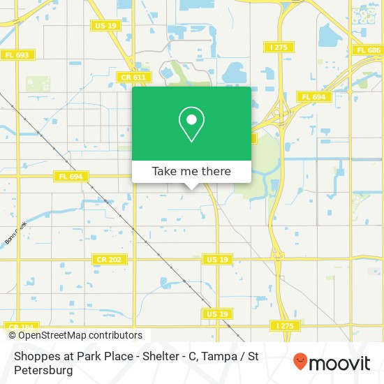 Mapa de Shoppes at Park Place - Shelter - C