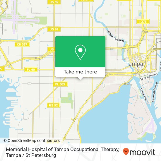 Mapa de Memorial Hospital of Tampa Occupational Therapy