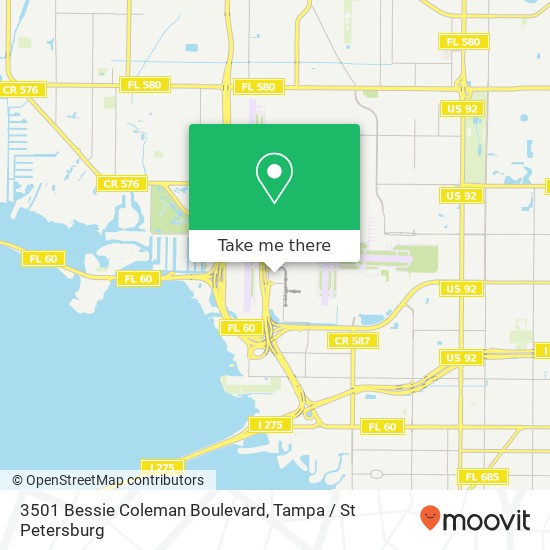 3501 Bessie Coleman Boulevard map