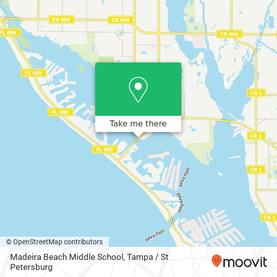 Mapa de Madeira Beach Middle School