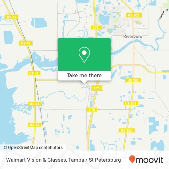 Mapa de Walmart Vision & Glasses