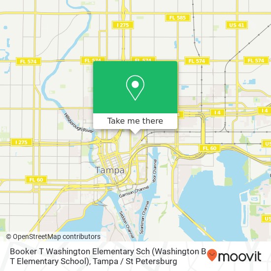 Mapa de Booker T Washington Elementary Sch (Washington B T Elementary School)
