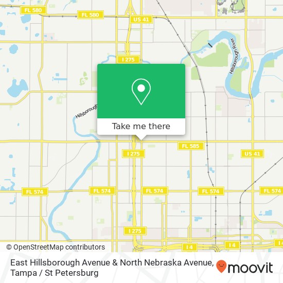 East Hillsborough Avenue & North Nebraska Avenue map