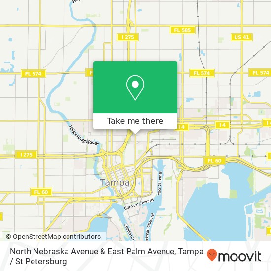 Mapa de North Nebraska Avenue & East Palm Avenue
