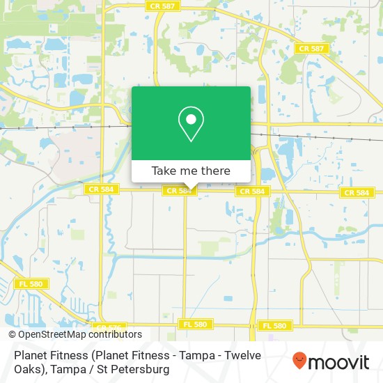 Planet Fitness (Planet Fitness - Tampa - Twelve Oaks) map