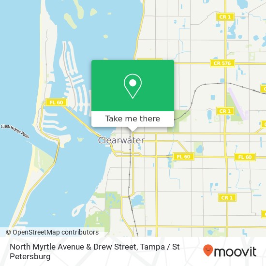 North Myrtle Avenue & Drew Street map