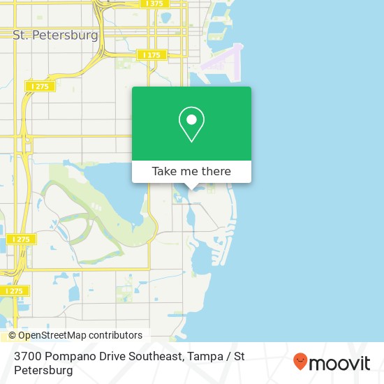 Mapa de 3700 Pompano Drive Southeast