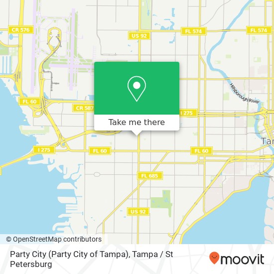 Party City (Party City of Tampa) map