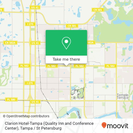 Clarion Hotel-Tampa (Quality Inn and Conference Center) map