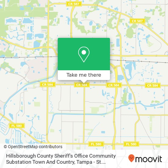 Mapa de Hillsborough County Sheriff's Office Community Substation Town And Country