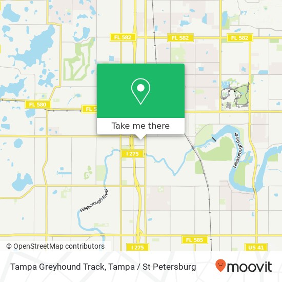 Tampa Greyhound Track map