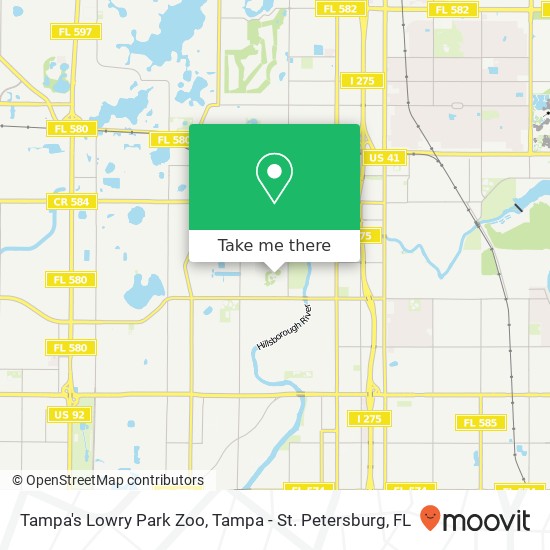 Mapa de Tampa's Lowry Park Zoo
