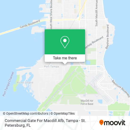 Commercial Gate For Macdill Afb map