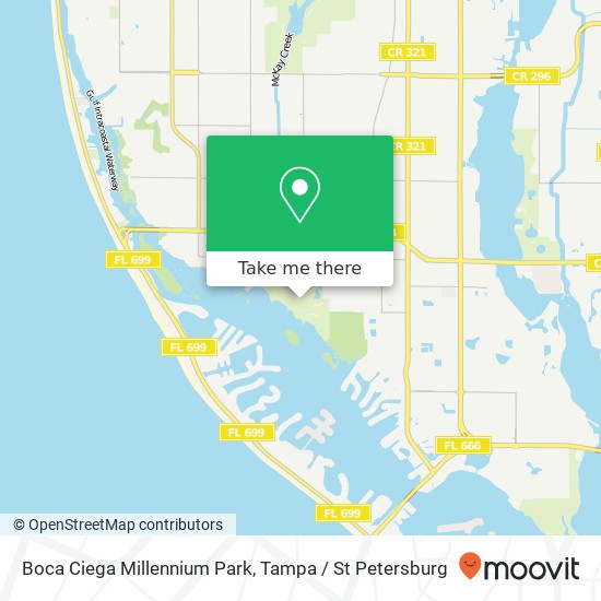 Boca Ciega Millennium Park map