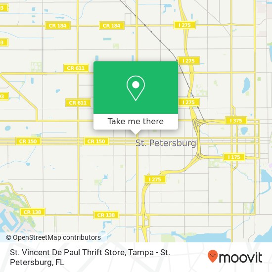 Mapa de St. Vincent De Paul Thrift Store