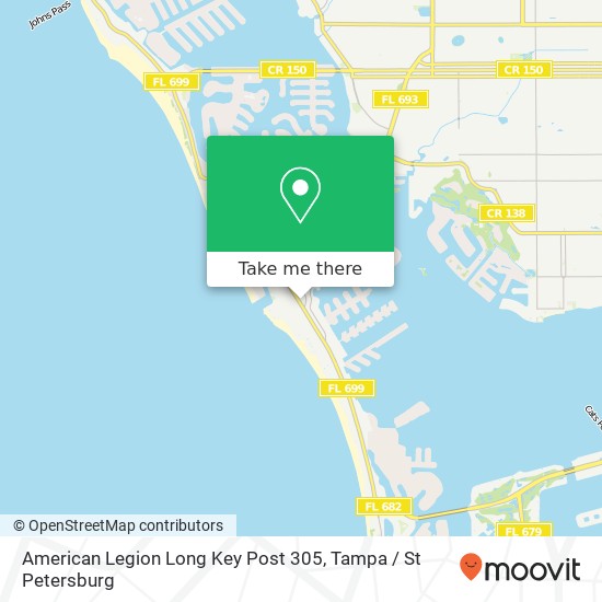 American Legion Long Key Post 305 map