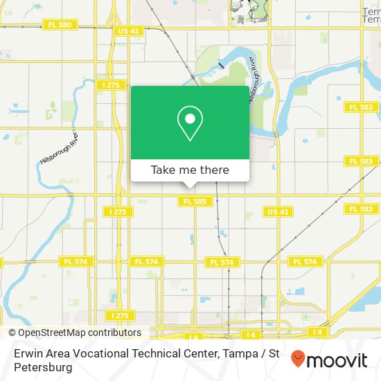 Erwin Area Vocational Technical Center map