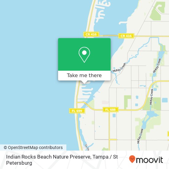 Indian Rocks Beach Nature Preserve map