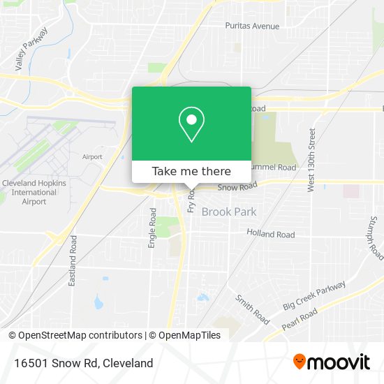 Mapa de 16501 Snow Rd