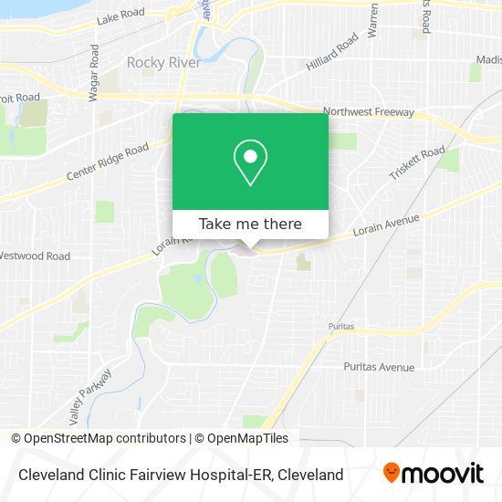 Mapa de Cleveland Clinic Fairview Hospital-ER