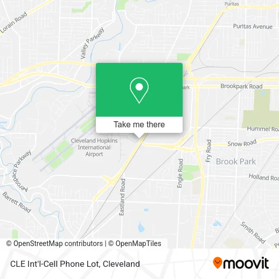 CLE Int'l-Cell Phone Lot map