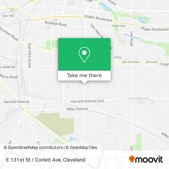 E 131st St / Corlett Ave map