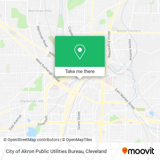 City of Akron Public Utilities Bureau map