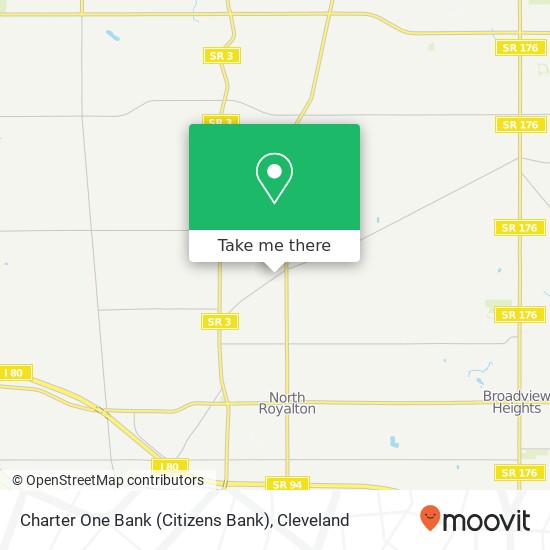 Mapa de Charter One Bank (Citizens Bank)