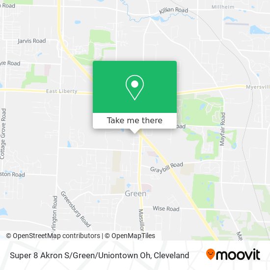 Super 8 Akron S / Green / Uniontown Oh map