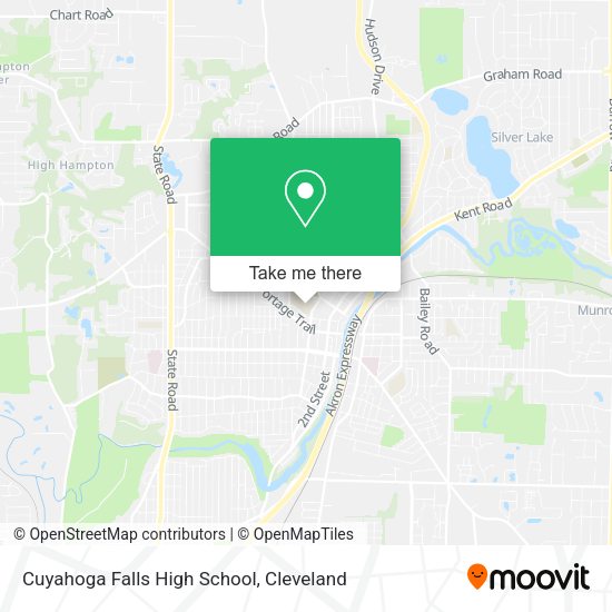 Cuyahoga Falls High School map