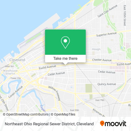 Northeast Ohio Regional Sewer District map