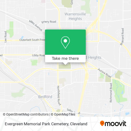 Mapa de Evergreen Memorial Park Cemetery