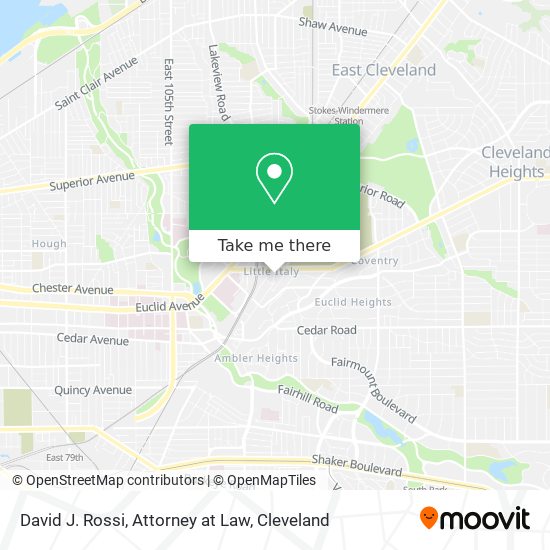 David J. Rossi, Attorney at Law map