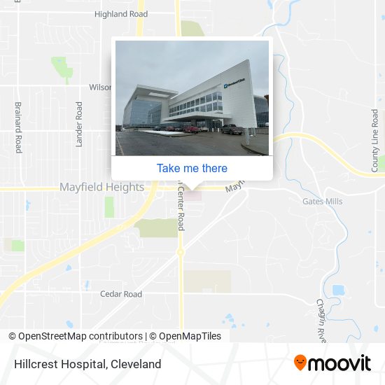 Mapa de Hillcrest Hospital