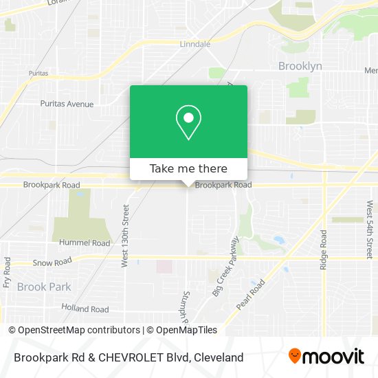 Mapa de Brookpark Rd & CHEVROLET Blvd
