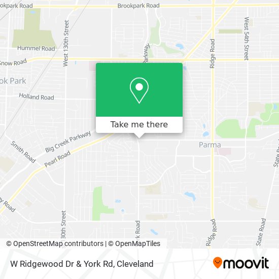 W Ridgewood Dr & York Rd map