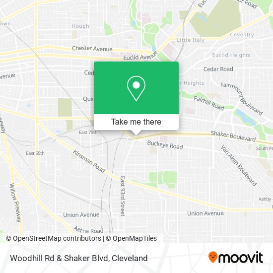 Mapa de Woodhill Rd & Shaker Blvd