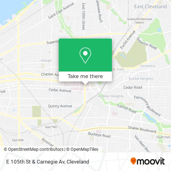 E 105th St & Carnegie Av map
