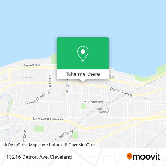 13216 Detroit Ave map