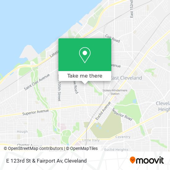 E 123rd St & Fairport Av map
