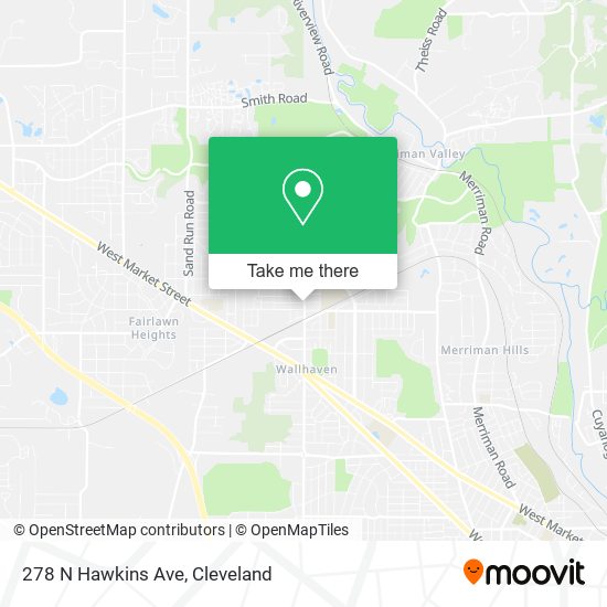 278 N Hawkins Ave map