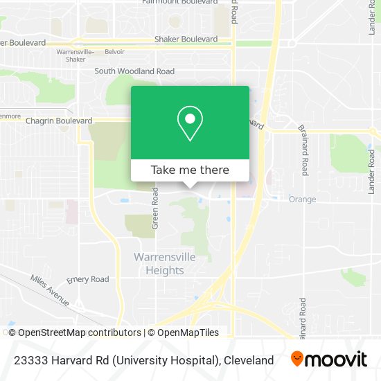 Mapa de 23333 Harvard Rd (University Hospital)