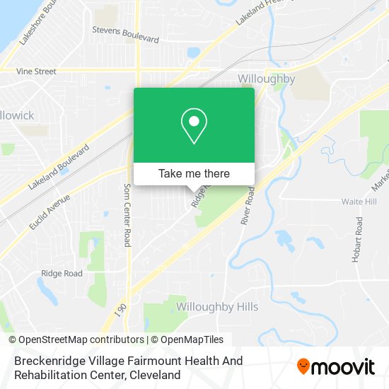 Mapa de Breckenridge Village Fairmount Health And Rehabilitation Center