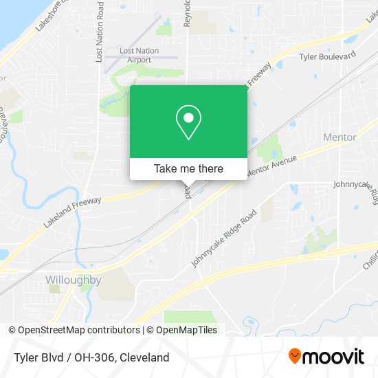 Tyler Blvd / OH-306 map