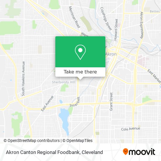 Akron Canton Regional Foodbank map